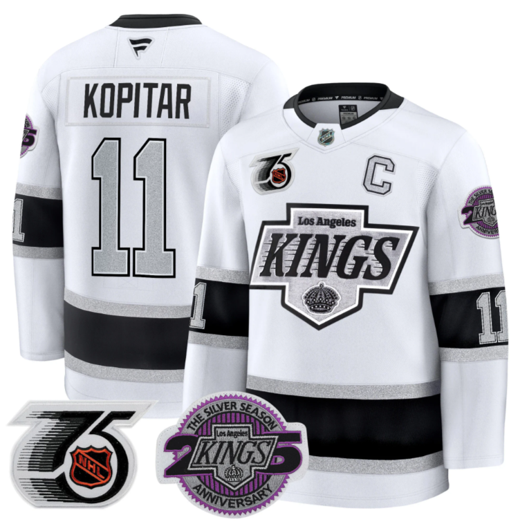 Men Anze Kopitar Jersey #11 Los Angeles Kings 91-92 75th 25th Anniversary