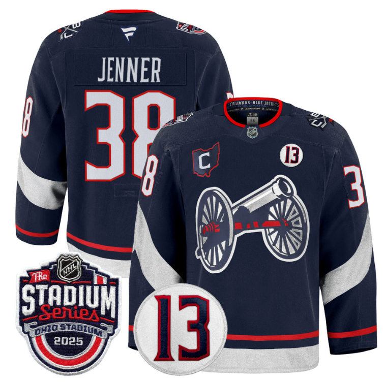 Men Boone Jenner Jersey #38 Columbus Blue Jackets 2025 Stadium Series