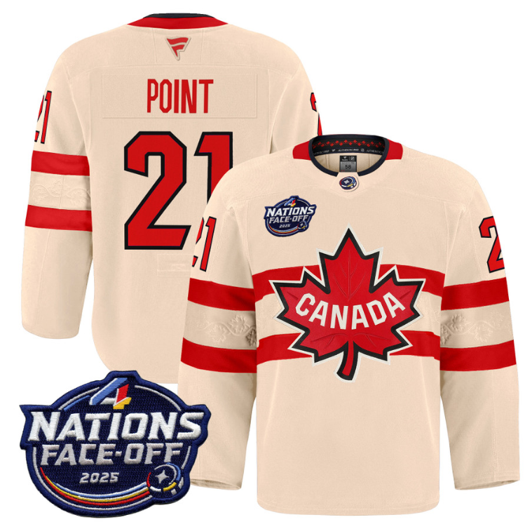 Men Brayden Point Jersey #21 Canada 4 Nations Face-Off 2025 Pro Stitched