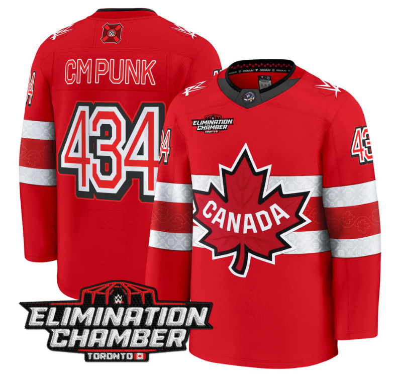 Men CM Punk Jersey #434 Elimination Chamber Toronto 2025 Premium Stitched