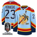 Men Carter Verhaeghe Jersey #23 Florida Panthers 2025 Stanley Cup Champions Blue