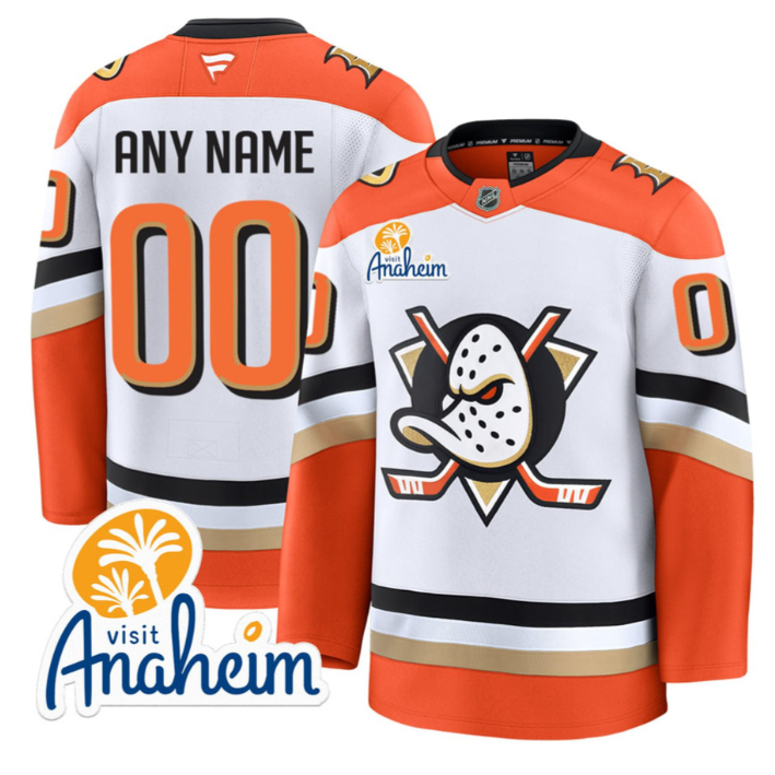 Custom Anaheim Ducks Jersey Name Number 30th Anniversary Primegreen Stitched