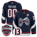 Men Custom Columbus Blue Jackets Jersey 2025 Stadium Johnny Gaudreau