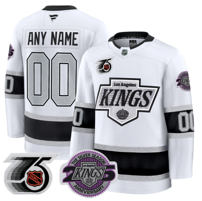 Men Custom Los Angeles Kings Jersey 91-92 75th 25th Anniversary Stitched