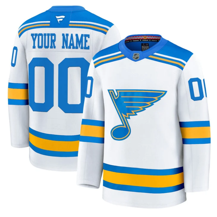 Custom St. Louis Blues Jersey Name, Number 2025-26 Premium Stitched Blue