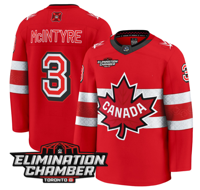 Men Drew McIntyre Jersey #3 Elimination Chamber Toronto 2025 Stitched