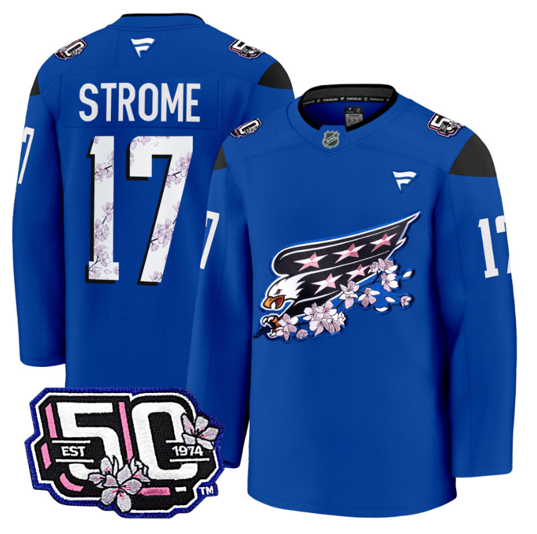 Men Dylan Strome Jersey #17 Washington Capitals 50th Anniversary Stitched