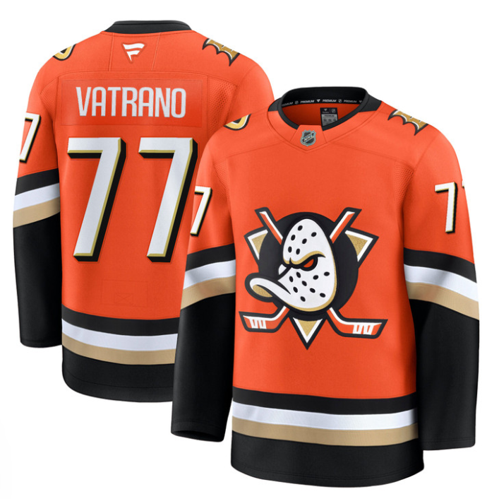 Frank Vatrano Jersey #77 Anaheim Ducks 2025 Premium Stitched Away