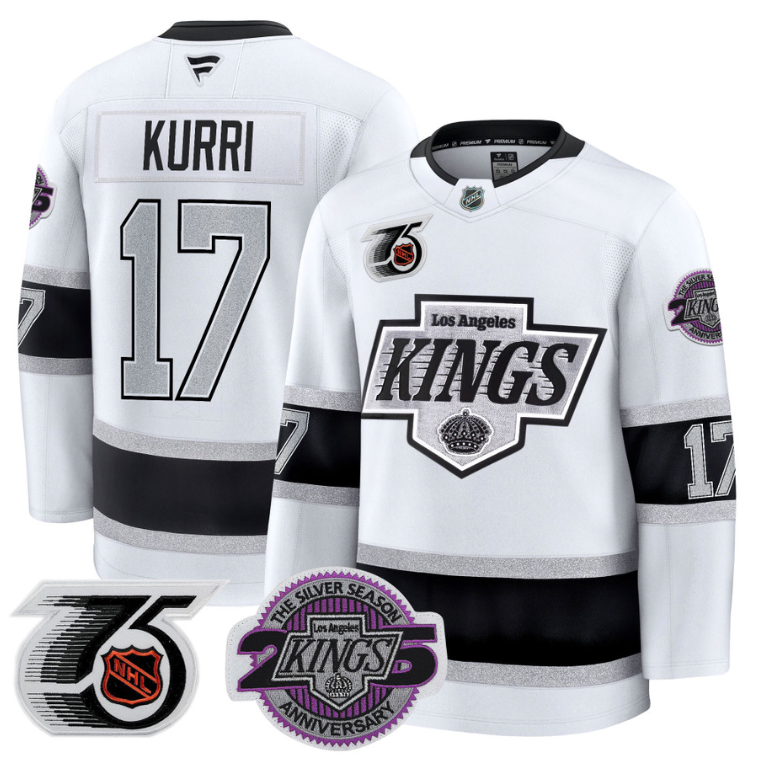 Men Jari Kurri Jersey #17 Los Angeles Kings 91-92 75th 25th Anniversary