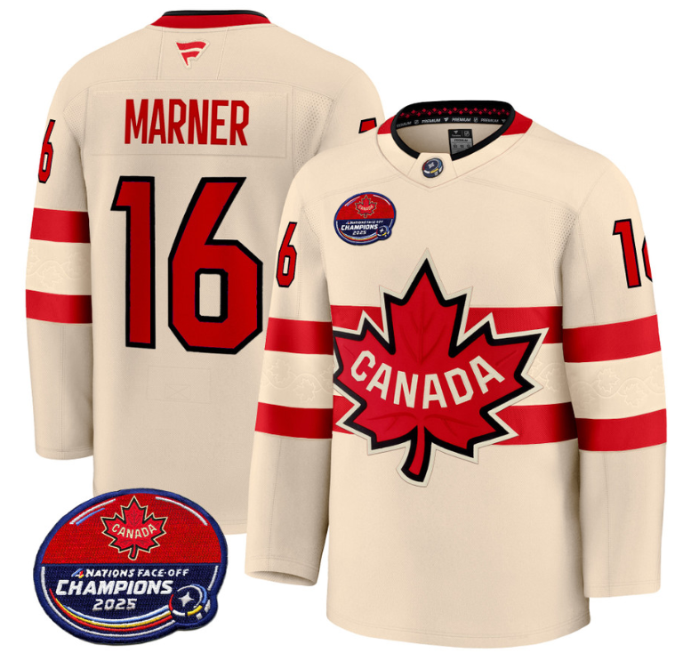 Men Mitch Marner Jersey #16 Canada 4 Nations Face-Off 2025 Champions V2