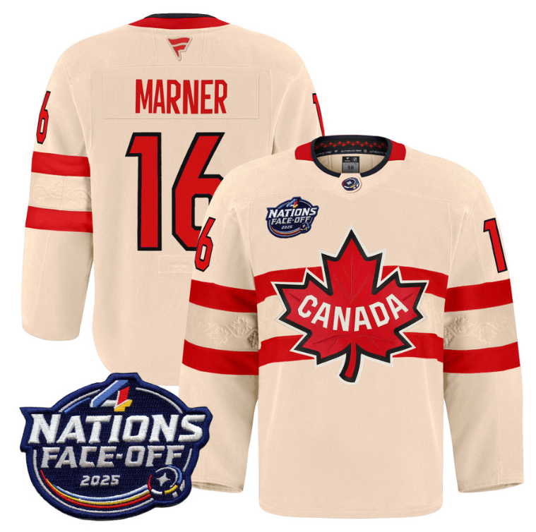 Men Mitch Marner Jersey #16 Canada 4 Nations Face-Off 2025 Pro Stitched