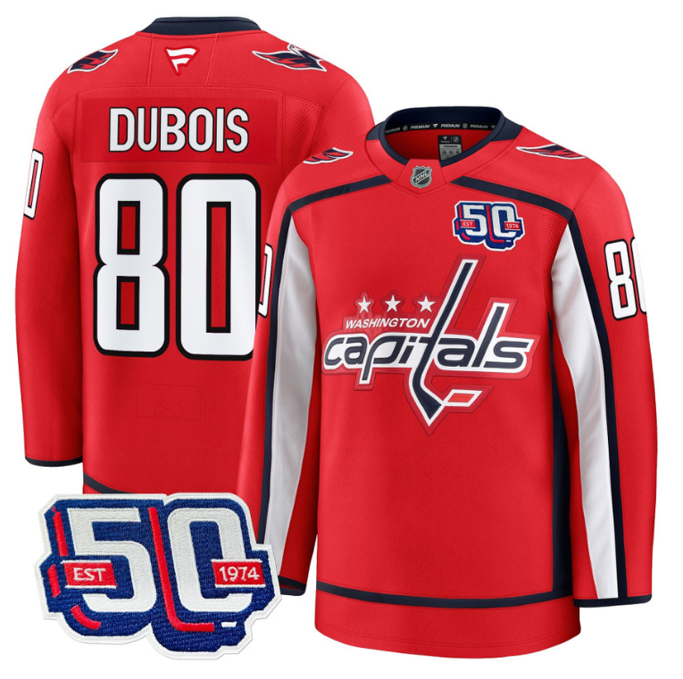 Men Pierre Dubois Jersey #80 Washington Capitals 50th Anniversary Stitched