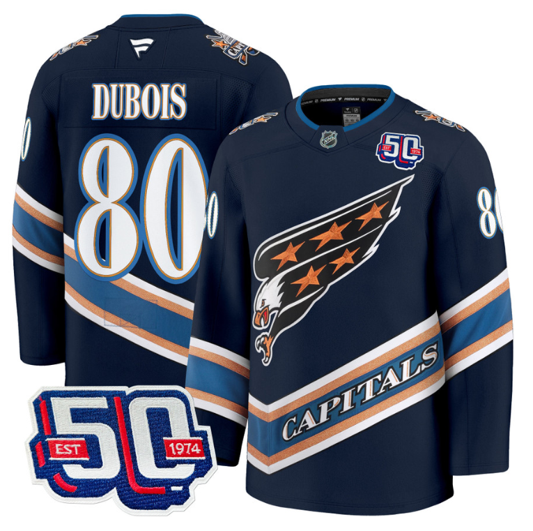 Men Pierre Dubois Jersey #80 Washington Capitals 50th Anniversary Stitched