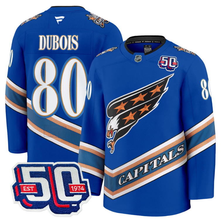 Men Pierre Dubois Jersey #80 Washington Capitals 50th Anniversary Stitched