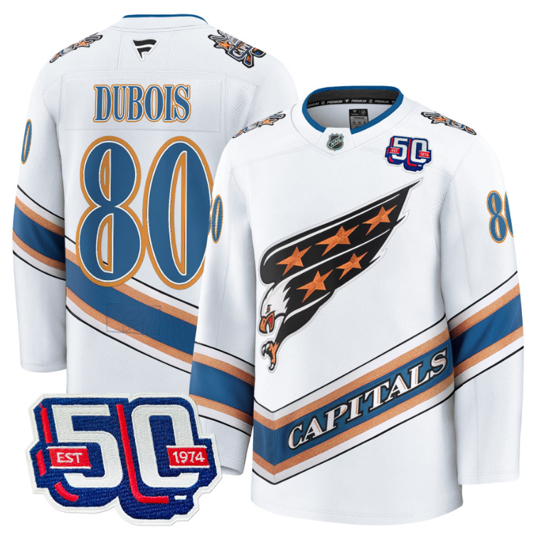 Men Pierre Dubois Jersey #80 Washington Capitals 50th Anniversary Stitched