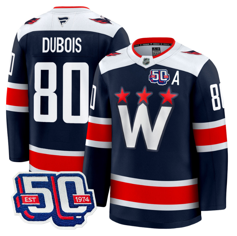 Men Pierre Dubois Jersey #80 Washington Capitals 50th Anniversary Stitched