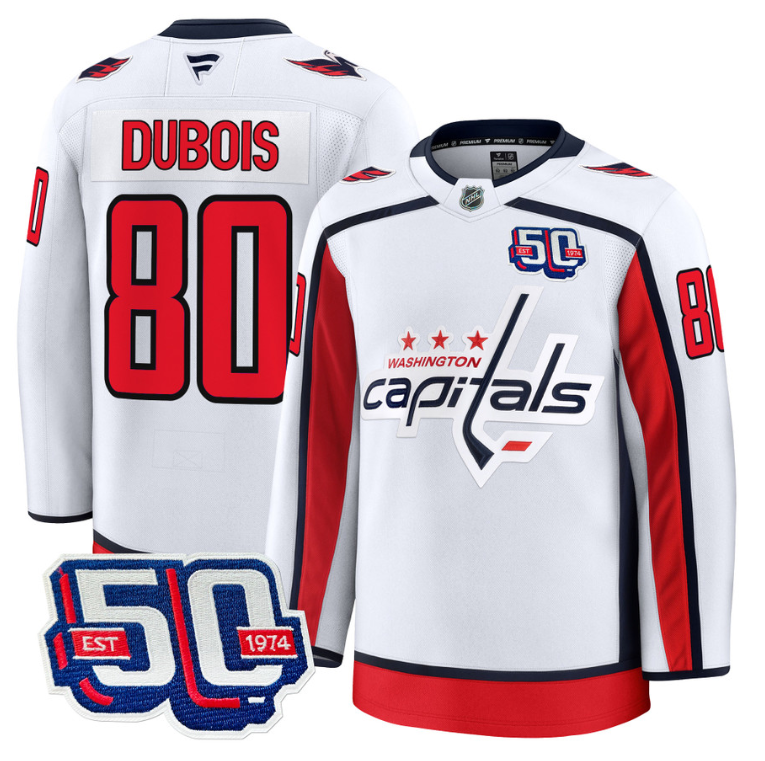 Men Pierre Dubois Jersey #80 Washington Capitals 50th Anniversary Stitched
