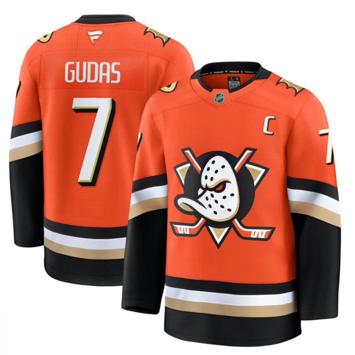 Radko Gudas Jersey #7 Anaheim Ducks 2025 Premium Stitched Away