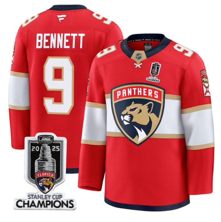 Sam Bennett Jersey #9 Florida Panthers 2025 Stanley Cup Champions Blue