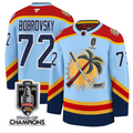 Sergei Bobrovsky Jersey #72 Florida Panthers 2025 Stanley Cup Champions Blue