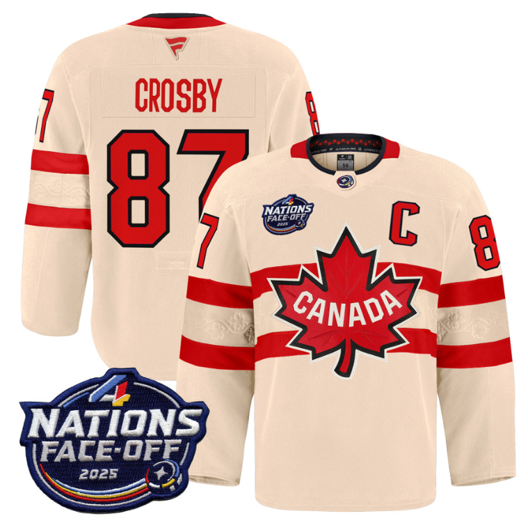 Men Sidney Crosby Jersey #87 Canada 4 Nations Face-Off 2025 Pro Stitched