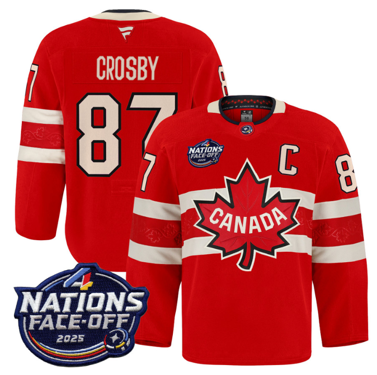 Men Sidney Crosby Jersey #87 Canada 4 Nations Face-Off 2025 Pro Stitched
