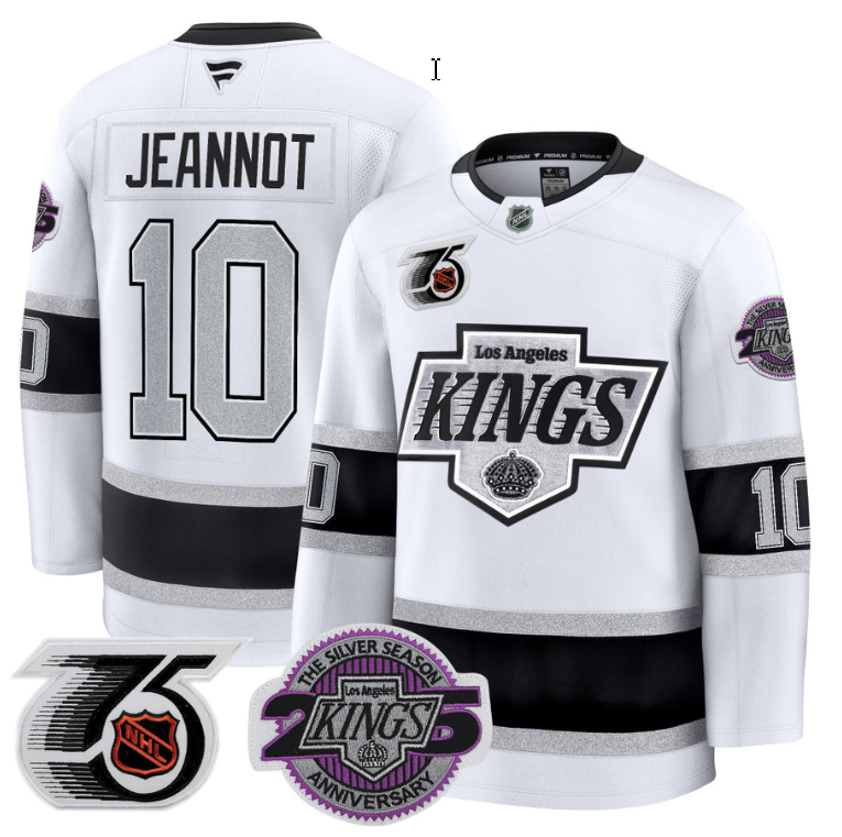 Men Tanner Jeannot Jersey 10 Los Angeles Kings 91-92 75th 25th Anniversary