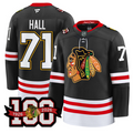 Taylor Hall Jersey #71 Chicago Blackhawks 100th Anniversary Stitched Black