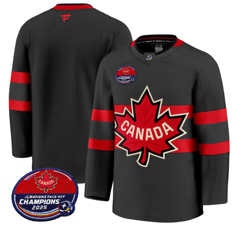Men Team Jersey Canada 4 Nations Face-Off 2025 Champions V2