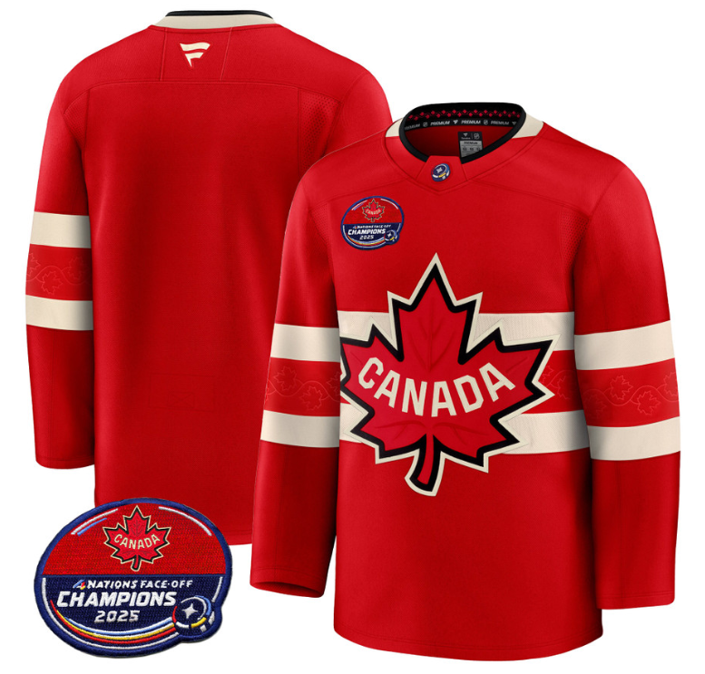 Men Team Jersey Canada 4 Nations Face-Off 2025 Champions V2