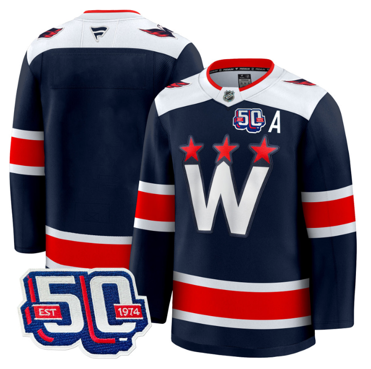 Men Team Jersey Washington Capitals 50th Anniversary Premium Stitched