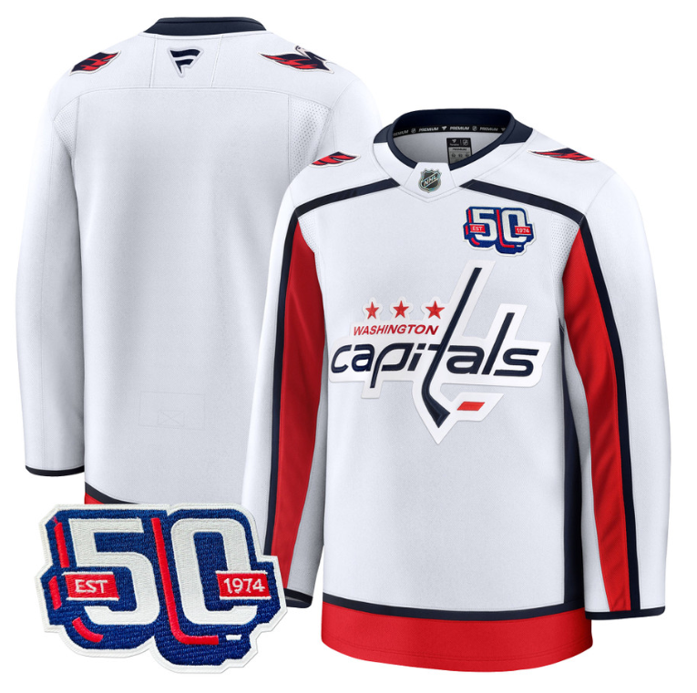 Men Team Jersey Washington Capitals 50th Anniversary Premium Stitched