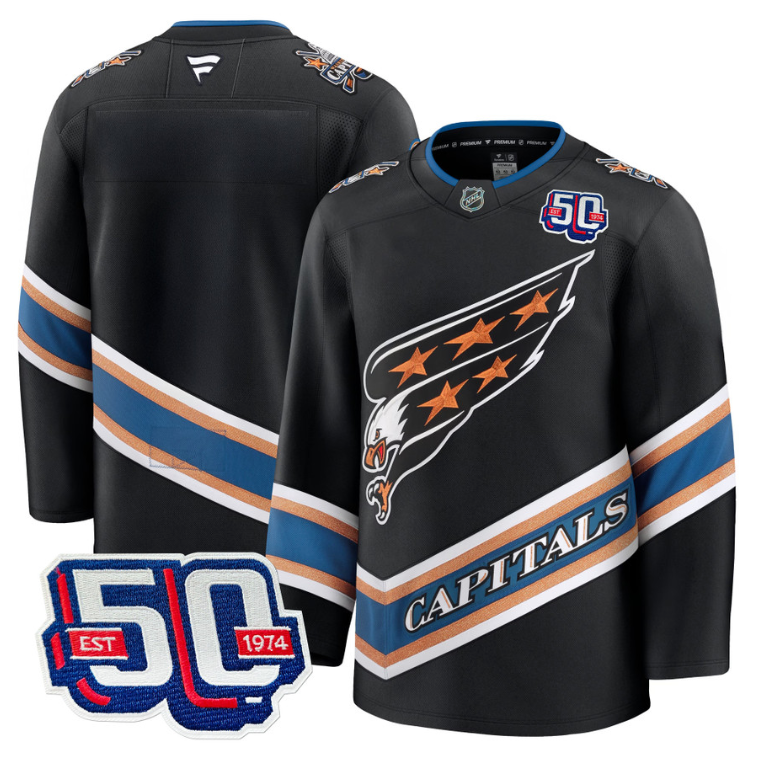 Men Team Jersey Washington Capitals 50th Anniversary Premium Stitched