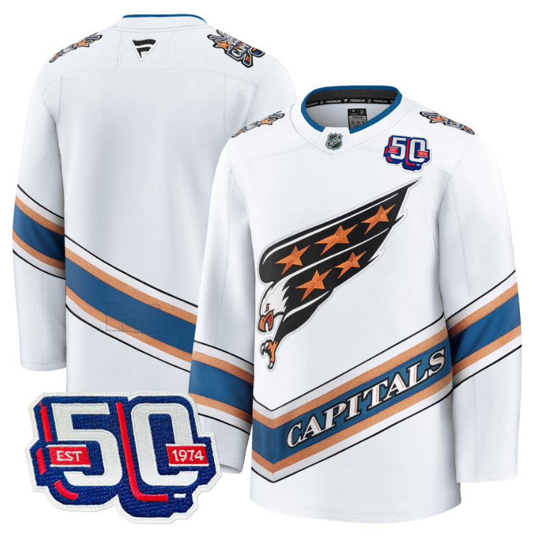 Men Team Jersey Washington Capitals 50th Anniversary Premium Stitched