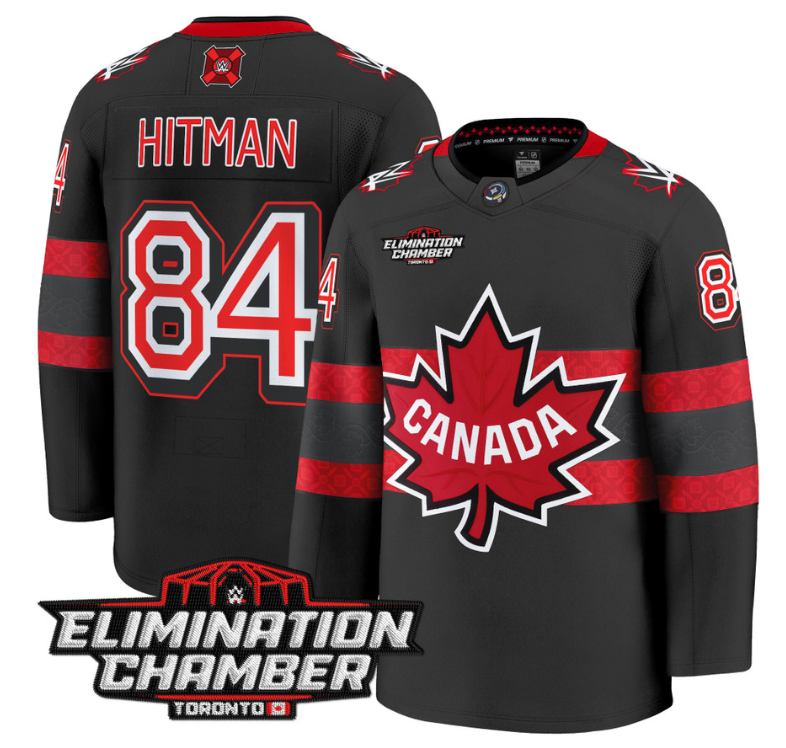 Men The Hitman Jersey #84 Elimination Chamber Toronto 2025 Stitched