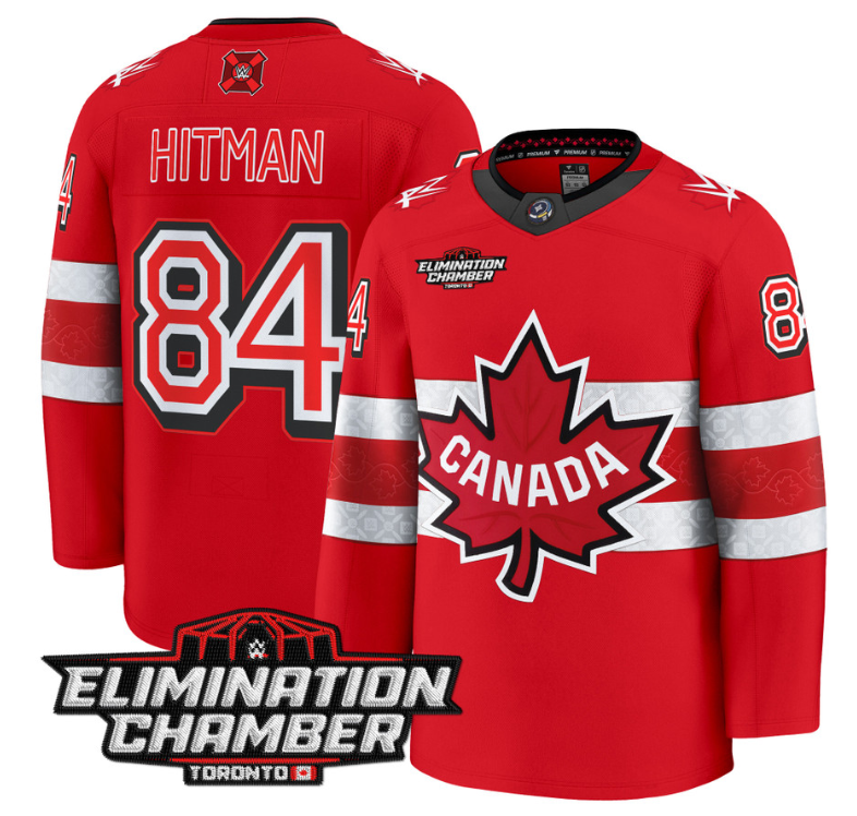 Men The Hitman Jersey #84 Elimination Chamber Toronto 2025 Stitched