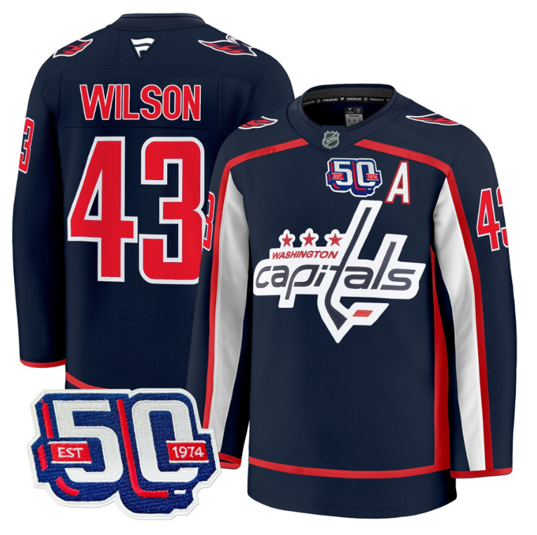Men Tom Wilson Jersey #43 Washington Capitals 50th Anniversary
