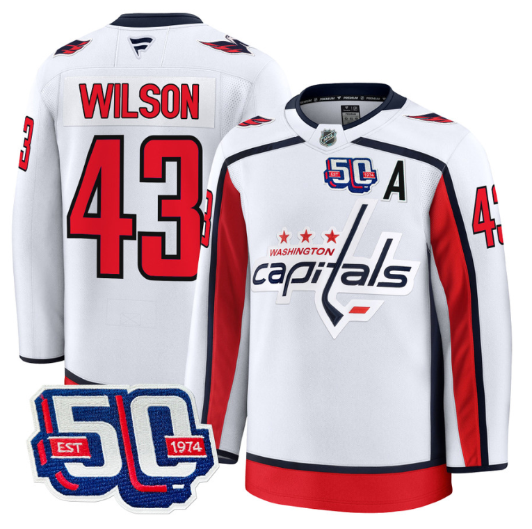 Men Tom Wilson Jersey #43 Washington Capitals 50th Anniversary