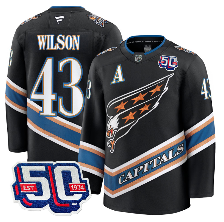 Men Tom Wilson Jersey #43 Washington Capitals 50th Anniversary