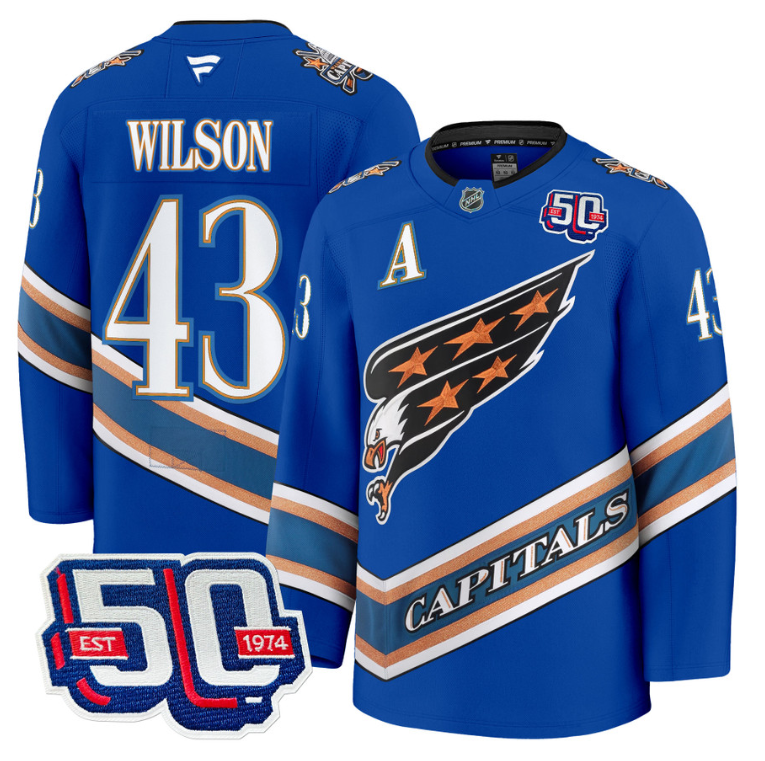 Men Tom Wilson Jersey #43 Washington Capitals 50th Anniversary