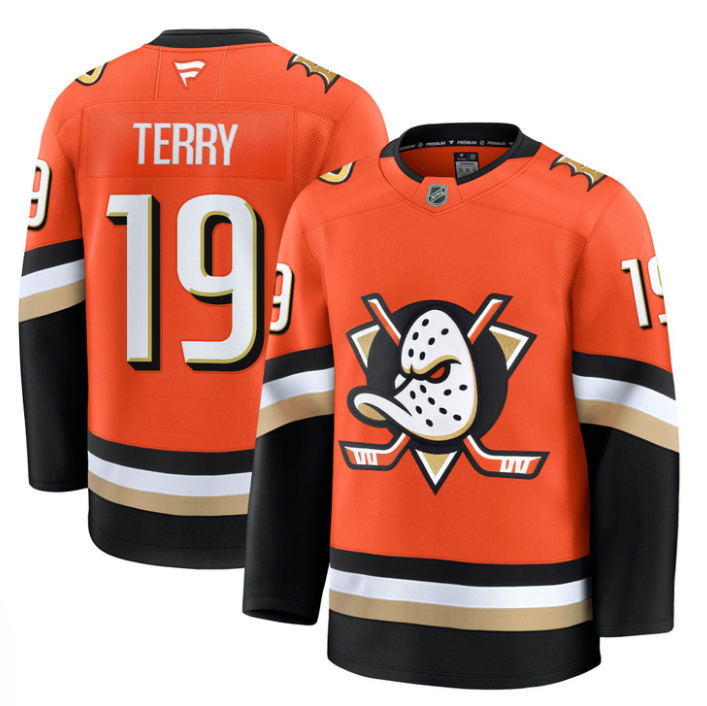 Troy Terry Jersey #19 Anaheim Ducks 2025 Premium Stitched Away