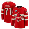 Men's Anthony Cirelli Jersey #71 Canada Red 2025 4 Nations Face-Off Stitched