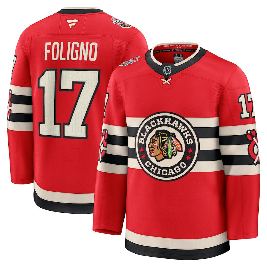 Chicago Blackhawks #17 Nick Foligno 2025 NHL Winter Classic Jersey Red