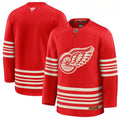 Men's Detroit Red Wings Jersey Blank Red 2025 Centennial Premium Stitched
