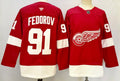 Detroit Red Wings #91 Sergei Fedoro Jersey  2025 Premium Stitched