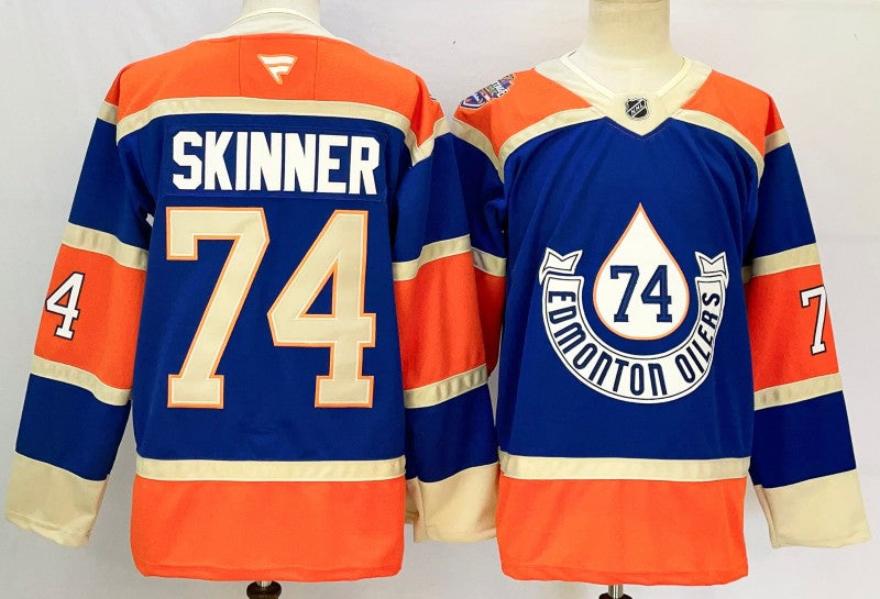 Edmonton Oilers #74 Stuart Skinner Jersey 2025 Premium Stitched