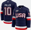 Men's J.T. Miller Jersey #10 USA Navy 2025 4 Nations Face-Off Stitched