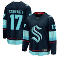 Men’s Jaden Schwartz Jersey #17 Seattle Kraken Navy All Stitched