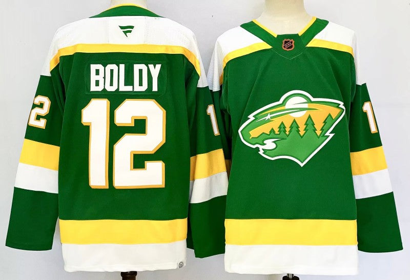 Minnesota Wild #12 Matt Boldy Jersey Stitched 2025 Premium Stitched