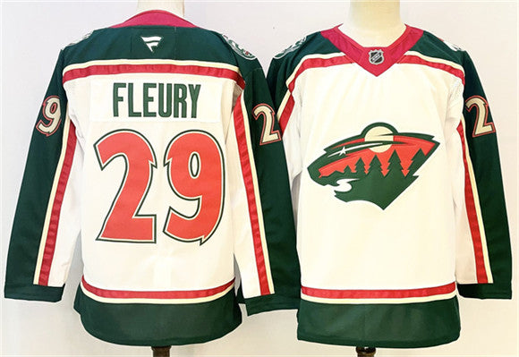 Men's Minnesota Wild #29 Marc-Andre Fleury Jersey White 2025 25th Anniversary Stitched